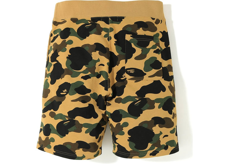 BAPE 1st Camo Shark Sweat Shorts "Yellow"