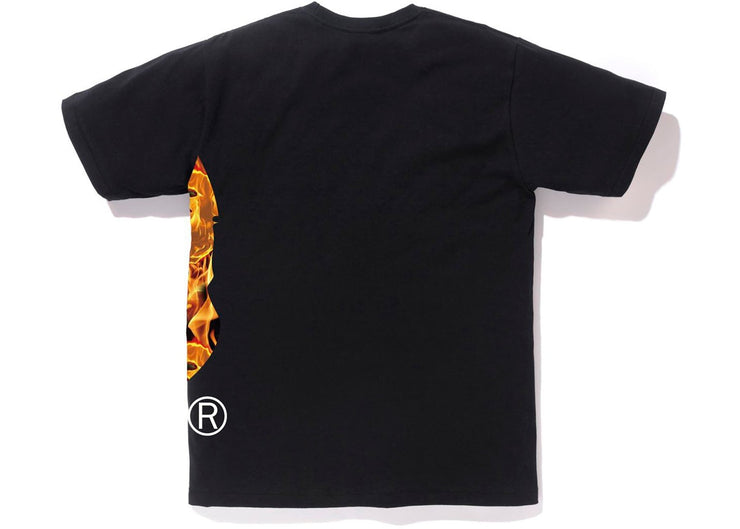 BAPE Flame Side Big Ape Head Tee "Black/Orange"