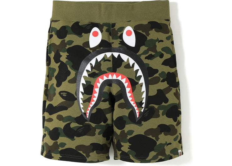 BAPE 1st Camo Shark Sweat Shorts "Green"