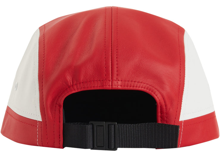 Supreme 2-Tone Leather Camp Cap "Red" FW19