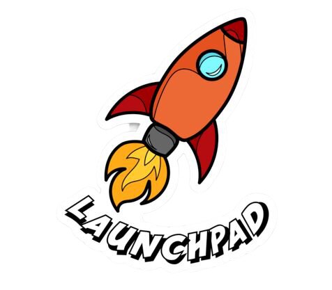 Launch Pad Rocket Die-Cut Sticker