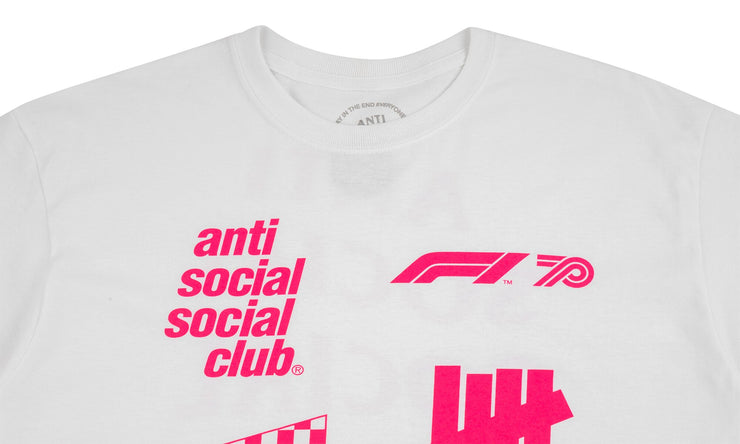 Anti Social Social Club ASSC X UNDFTD X F1 Tee "White"