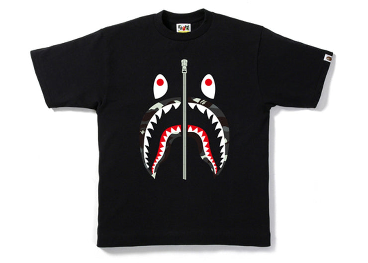 BAPE City Camo Shark Tee "Black Glow In The Dark"